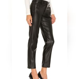 NWT Franny Faux Leather Trouser in Black LBLC The Label
